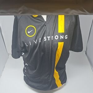 Nike Men's Black and Yellow Livestrong Jersey